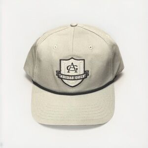 Adidas Golf Cap Men's Beige Adjustable Strap Embroidered Logo One Size NWT